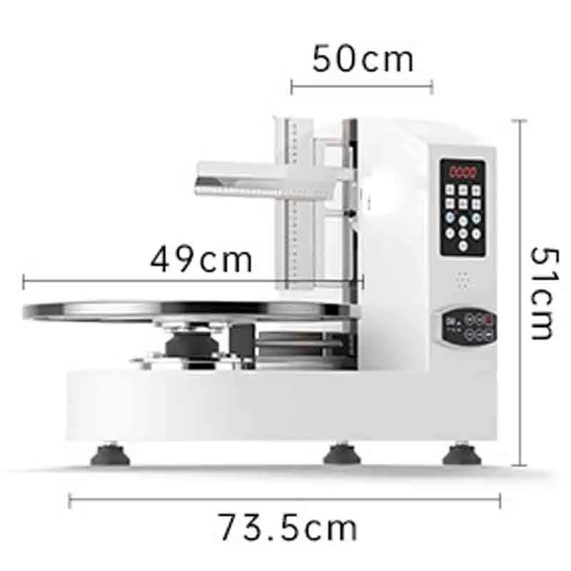 4-16 inch Automatic birthday cake plastering machine Automatic embryo plastering machine Cake molding machine baking machine