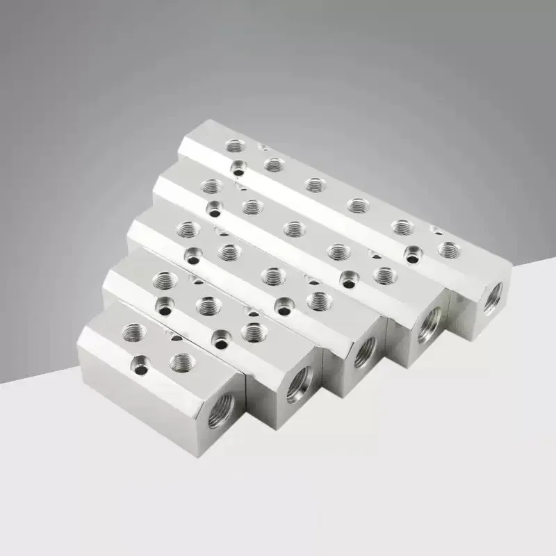 30x30mm Air Manifold Distributor PT1/2 to PT1/4 Drain Diverter Oil Exhaust Distributor Air Source Distribution Row 2-10 Way