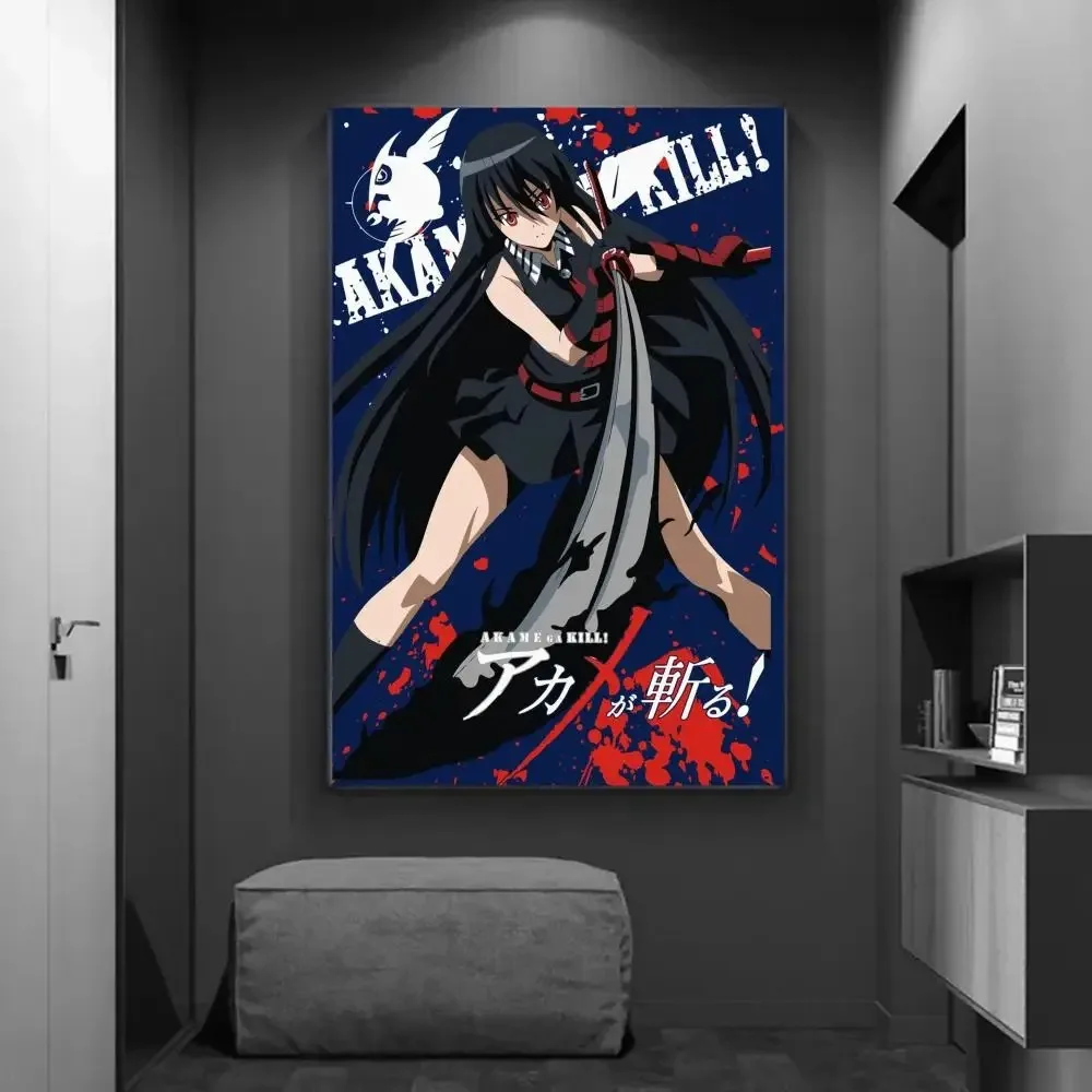 Japanese Classic Anime Akame Ga KILL Canvas Painting  Poster Coffee House Bar Home Decor Living Room Office Home Decor