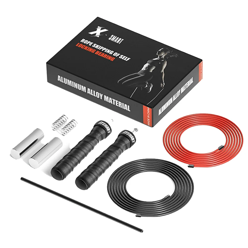 1 Satz Springseile aus Stahldraht für Fitness und körperliches Training, Sportlager aus Kohlenstoffstahl für einstellbares Springseil – Detail 6
