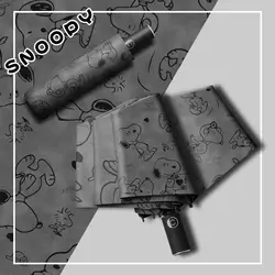 Snoopy Animation Cartoon Printed Folding Umbrella Creative Sunscreen Vinyl Sun Umbrella Kawaii Fully Automatic Parasol Gift