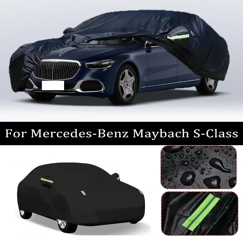

For Maybach S-Class Car Covers Outdoor Waterproof Dustproof Sun Rain Snow Protection Thick Oxford Cloth Full Car Accessories