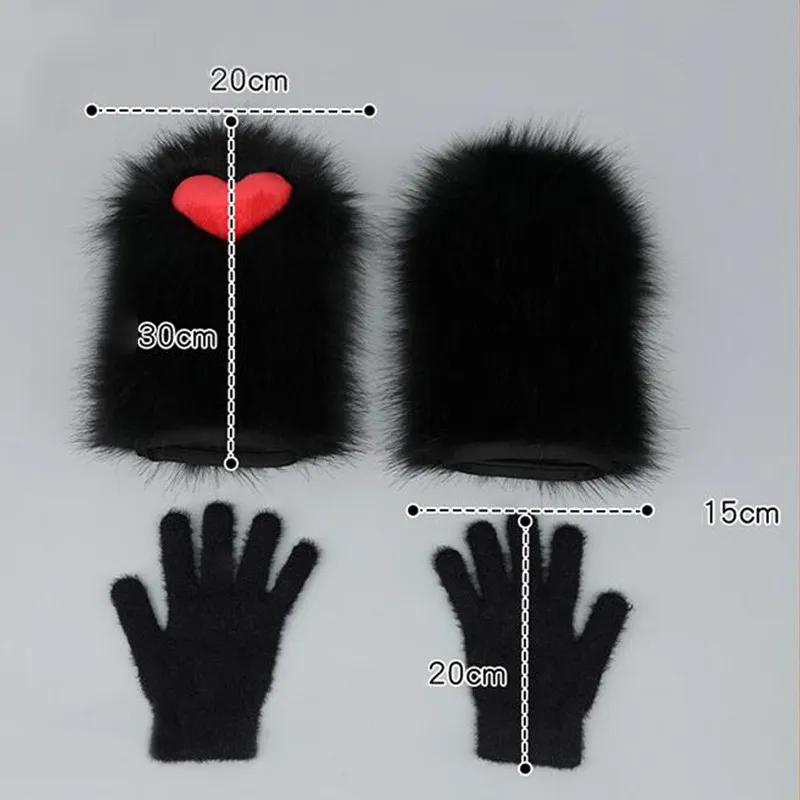Pluszowe rękawice z pazurami, anime, zwierzęce łapki, urocze futrzane rękawice z pazurami kota, akcesoria do kostiumów na Halloween, cosplay dla dzieci i dorosłych.