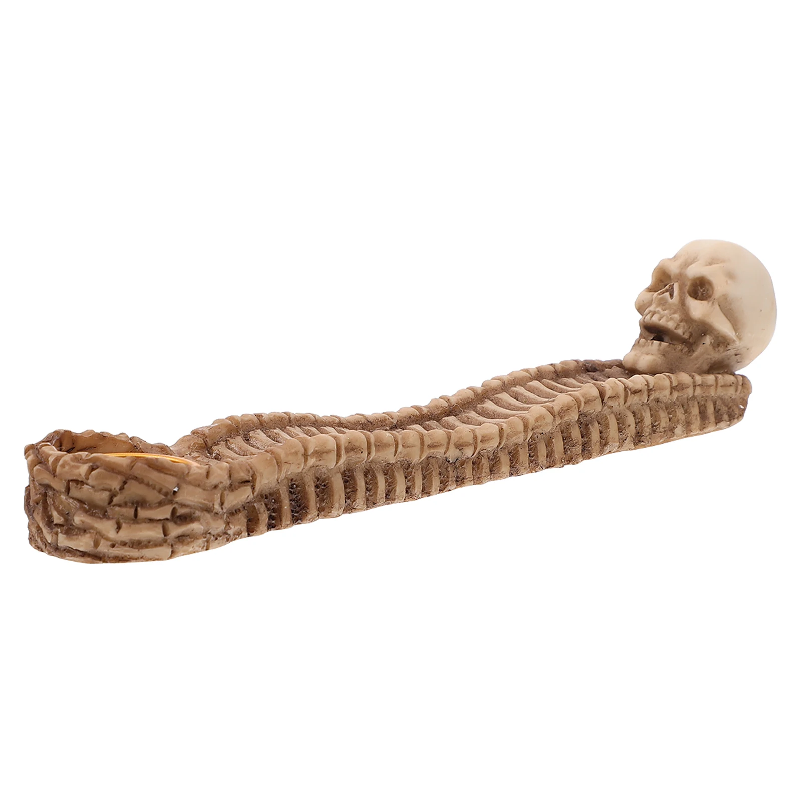 

Skull Ornaments Incense Burner Halloween Decor Censer Resin Indoor Plate Retro Board