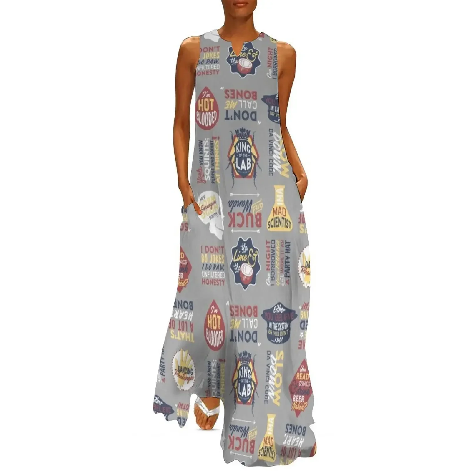 

BONES - TV SHOW - COLOR COLLAGE Long Dress Beachwear long dress women summer dress summer 2025 women dresses for women