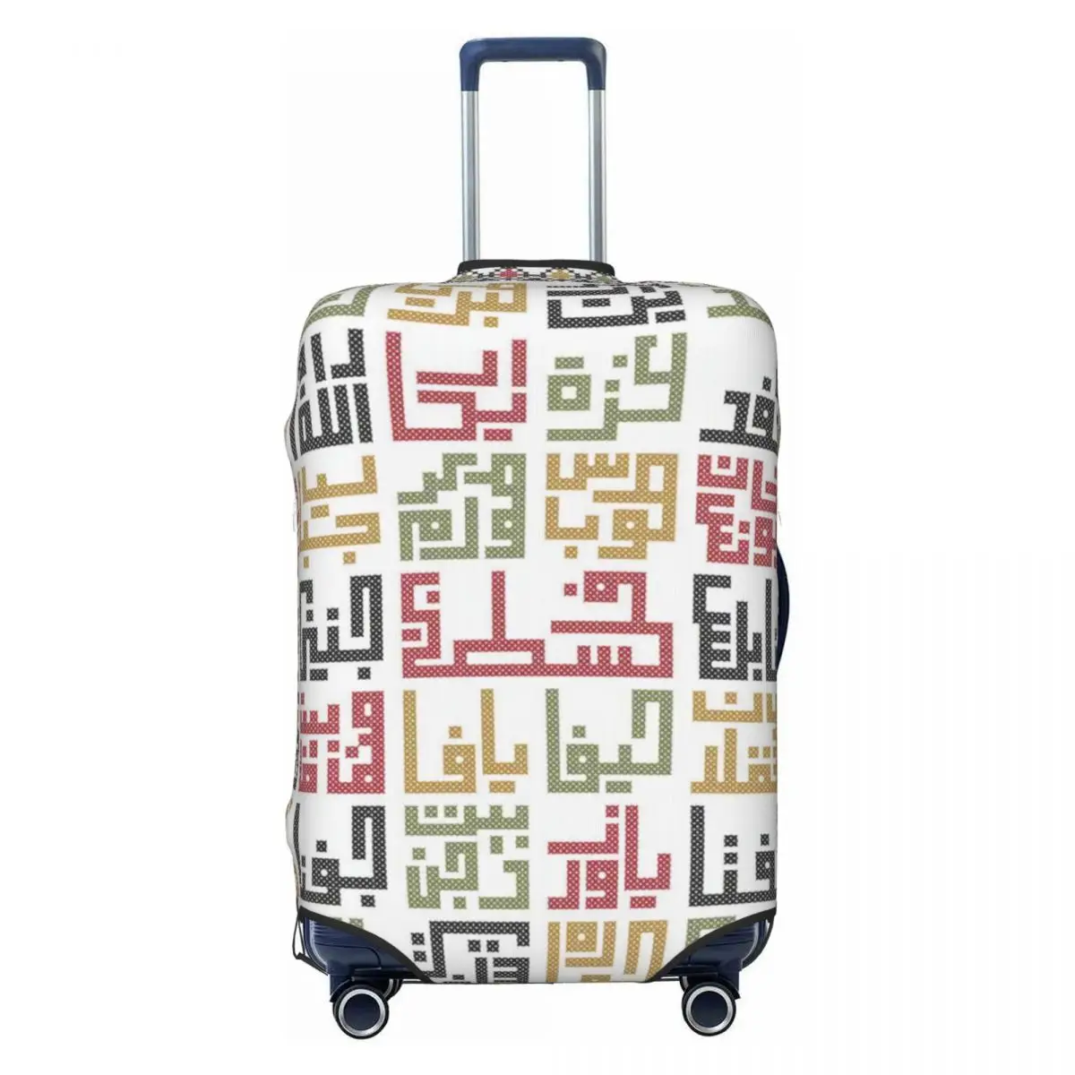

Palestined Cities Names Arabic Realistic Embroidery Art Suitcase Cover Cruise Trip Flight Useful Luggage Supplies Protection
