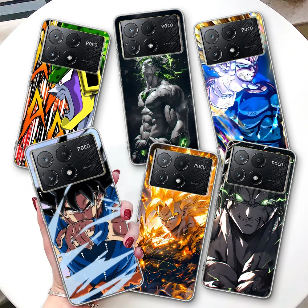 

Чехол для телефона с изображением аниме-персонажа Вегета из Dragon Ball для Xiaomi Poco F7 Ultra F4 X6 M3 X7 M5s M6 X4 NFC M4 F2 Pro, ударопрочный прозрачный чехол