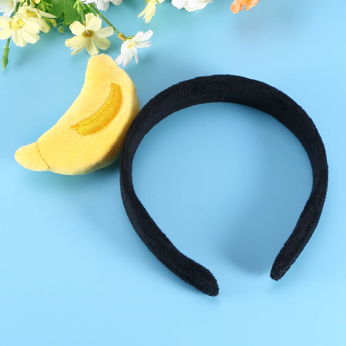 

Plush Hair Fruit Headband Fresh Headwear Hair Accessories for Party Cosplay Hair Decor (Banana) banana hair hoop