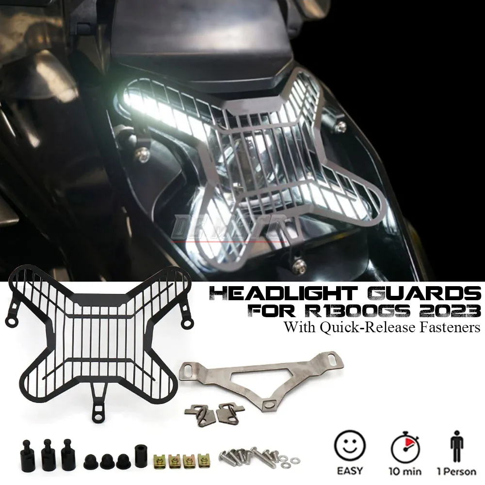 

Motorcycle Accessories for BMW R1300GS R1300 GS R 1300 GS r1300gs 2023 2024 Headlight Guard Lights Head Grille Protector Cover