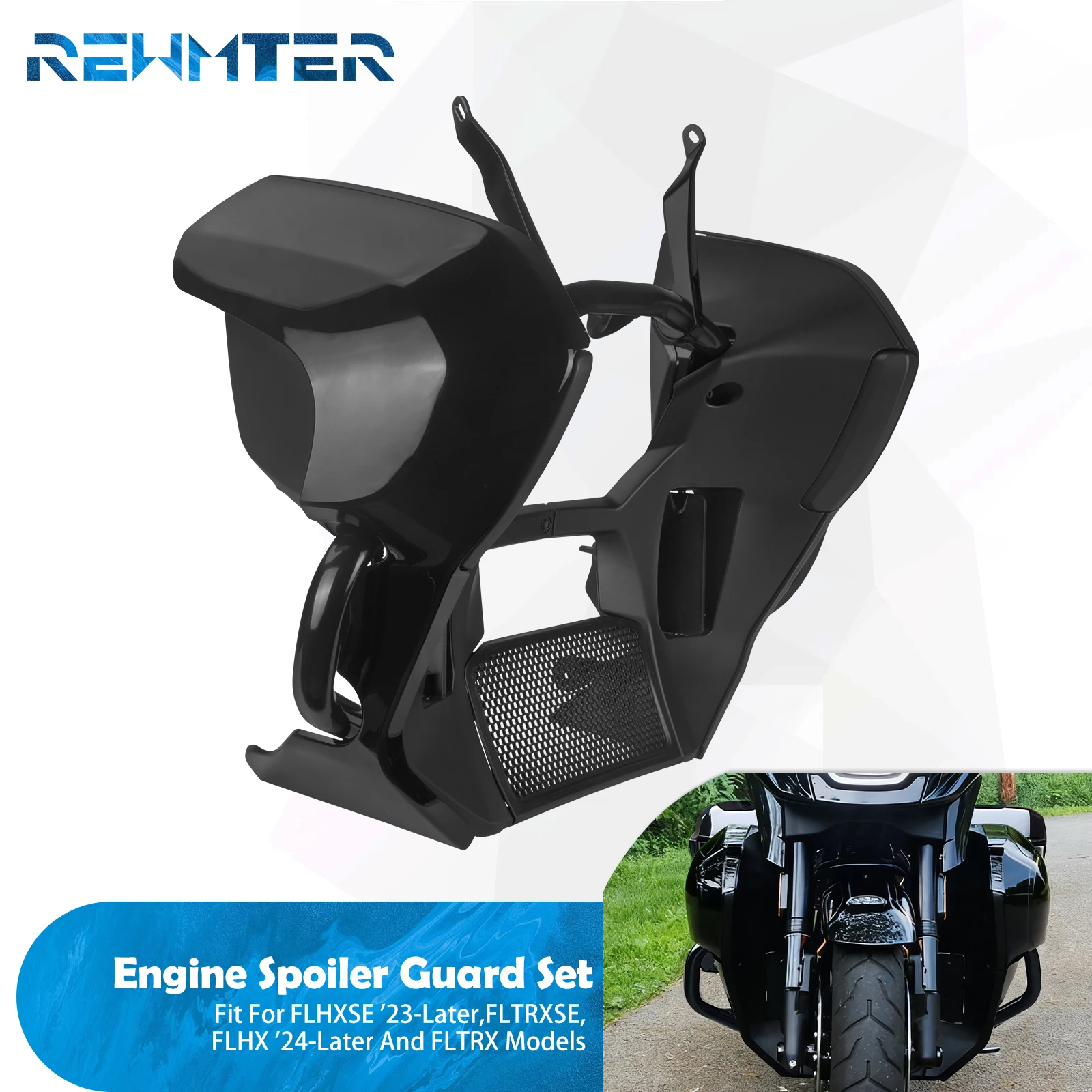 Motorcycle Engine Lowers Fairing Crash Bar Guard W/ Mounting Bracket Kit For Harley Touring CVO Road Glide 23-2025 FLHX 2024-UP
