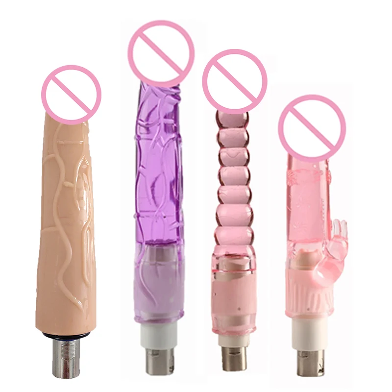 3XLR Dildo Female Masturbation Toys Crystal Dildo Flesh Color Realistic Dildo Sex Machine Attachments For Woman and Man