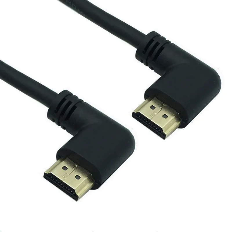HDTV 2.0 4K 3D Dual HDTV 90-градусний лівий кутовий кабель HDTV męski do прямокутного HD męskiego HDTV для DVD PS3 PC