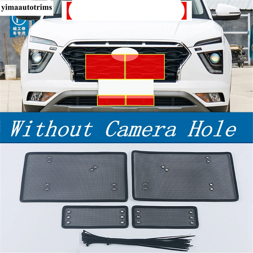 

Car Front Grille Insect Net Screening Mesh Anti Dust Protection Cover Trim For Hyundai Creta 2020 - 2022 Accessories Exterior