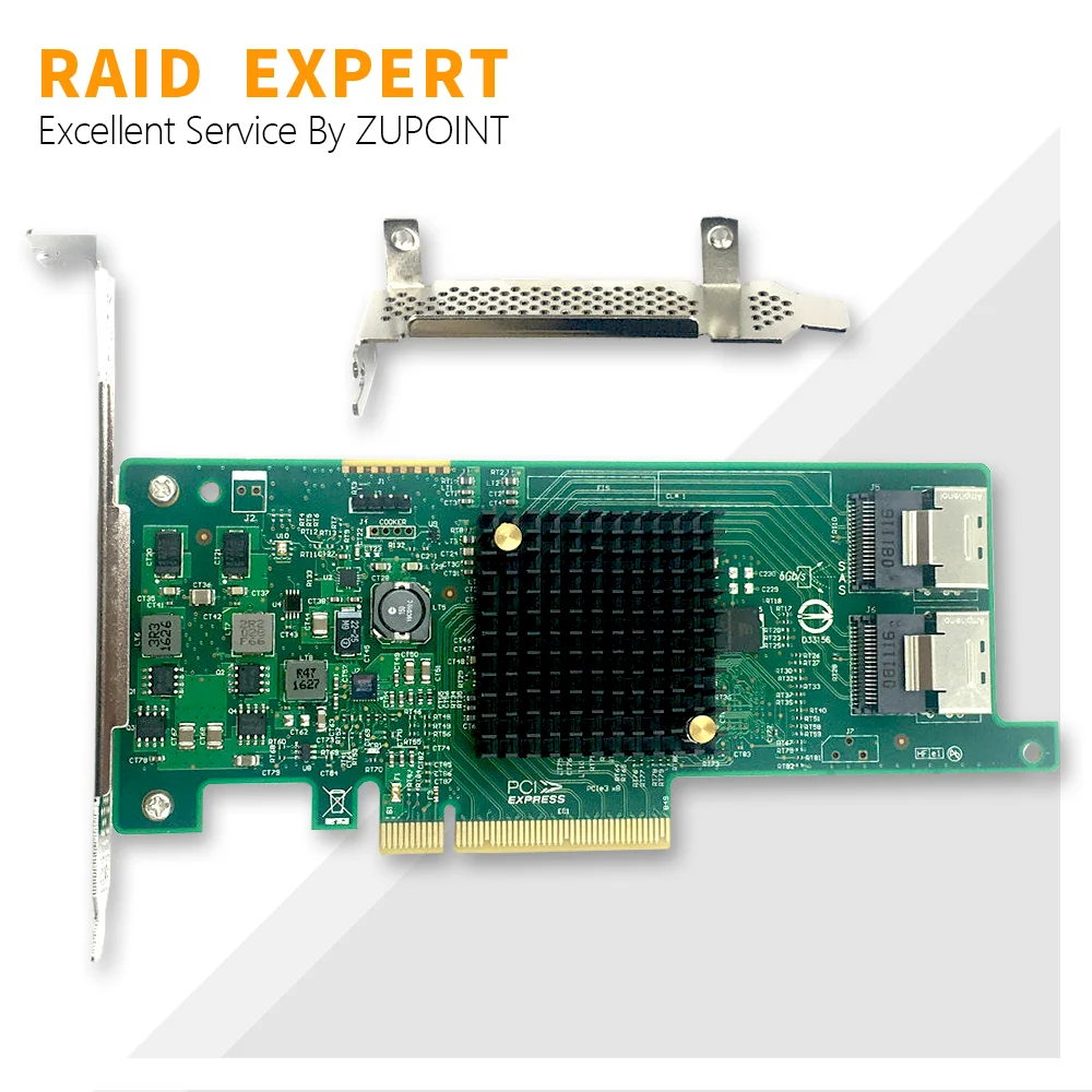 

Плата RAID контроллера ZUPOINT LSI MegaRAID 9217-8I, 8 портов, 6 Гб/с, SAS/SATA PCI E RAID, расширитель