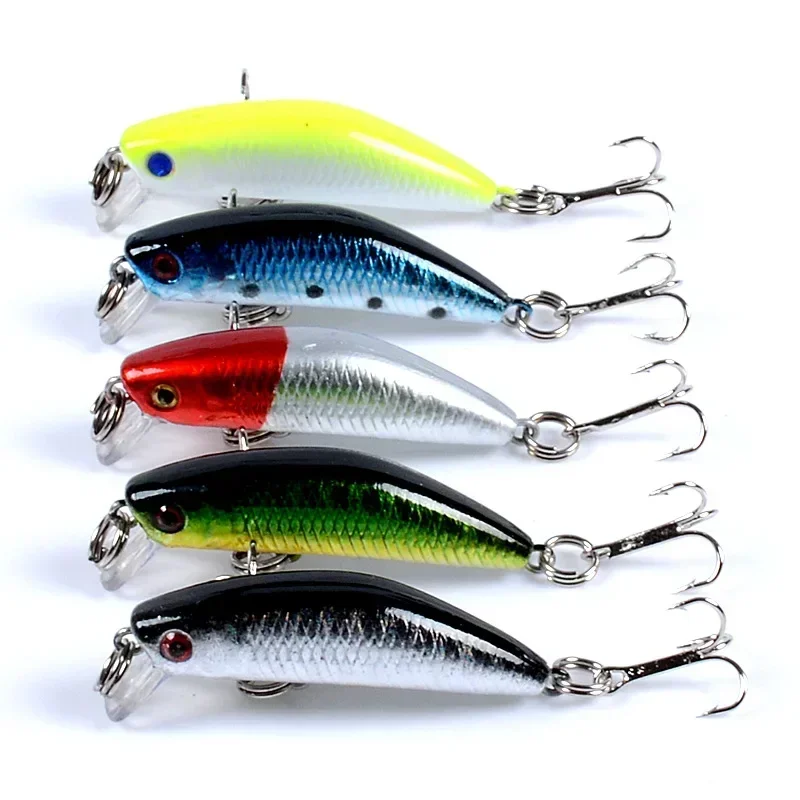 1 PCS 4.5cm/2.8g Fishing Lure Quality Minnow Lure 3D Eyes Plastic Hard Bait Pesca Artificial Jig Wobblers Crankbait Fishing Bait