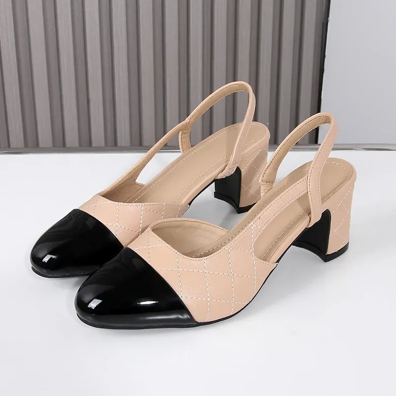 

Summer Women's High Heels Korean Style Mary Jane Shoes Stylish Party Work Wear Ladies Casual Luxury Designer Sandals