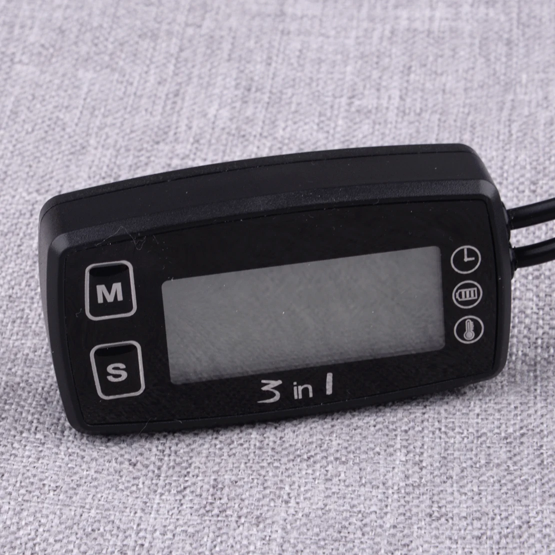 

3-In-1 LCD Digital Clock Thermometer Voltmeter Voltage Meter Monitor For Motorcycle Car