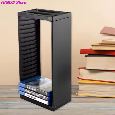 1PC PS4 Multifunctional Disic Storage Tower Games Discs Holder Vertical Stand 18 Game Disks for PlayStation4 Pro Slim/Xbox One