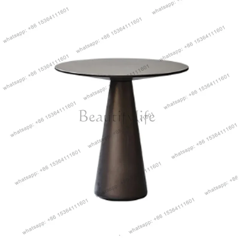 

FGModern light luxury edge table Italian minimalist black small coffee table