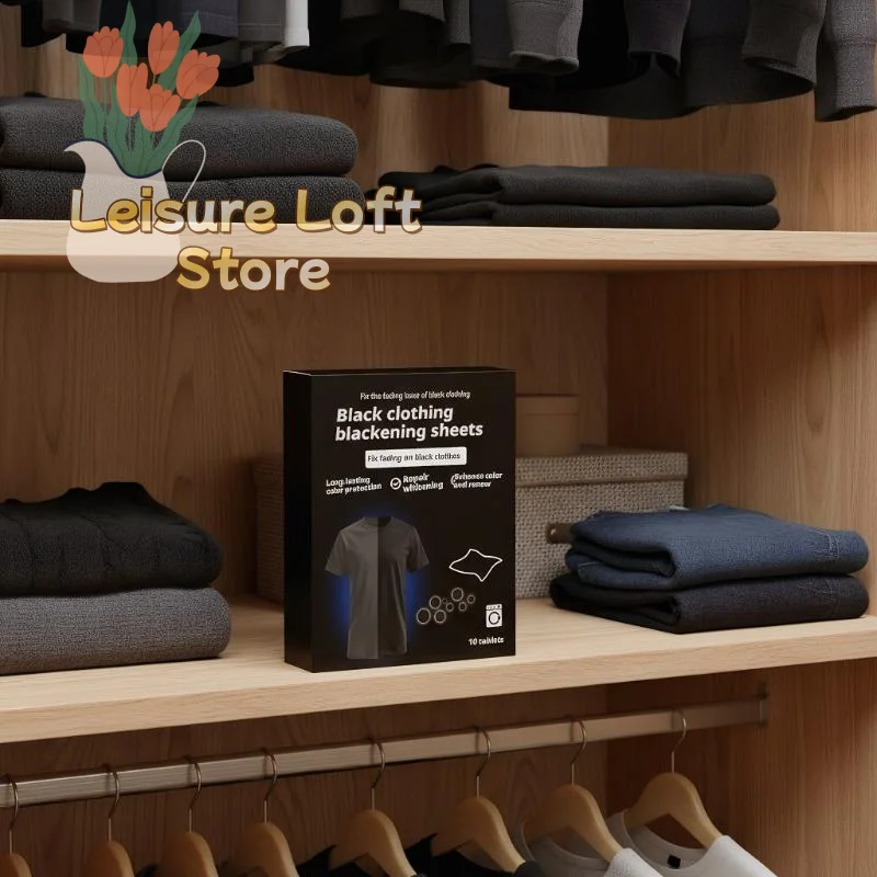 10 Stück schwarze Wäsche-Farb-Revitalizer-Tabletten – verhindert Verblassen und stellt dunkle Stoffe wieder her, funktioniert in allen Maschinen