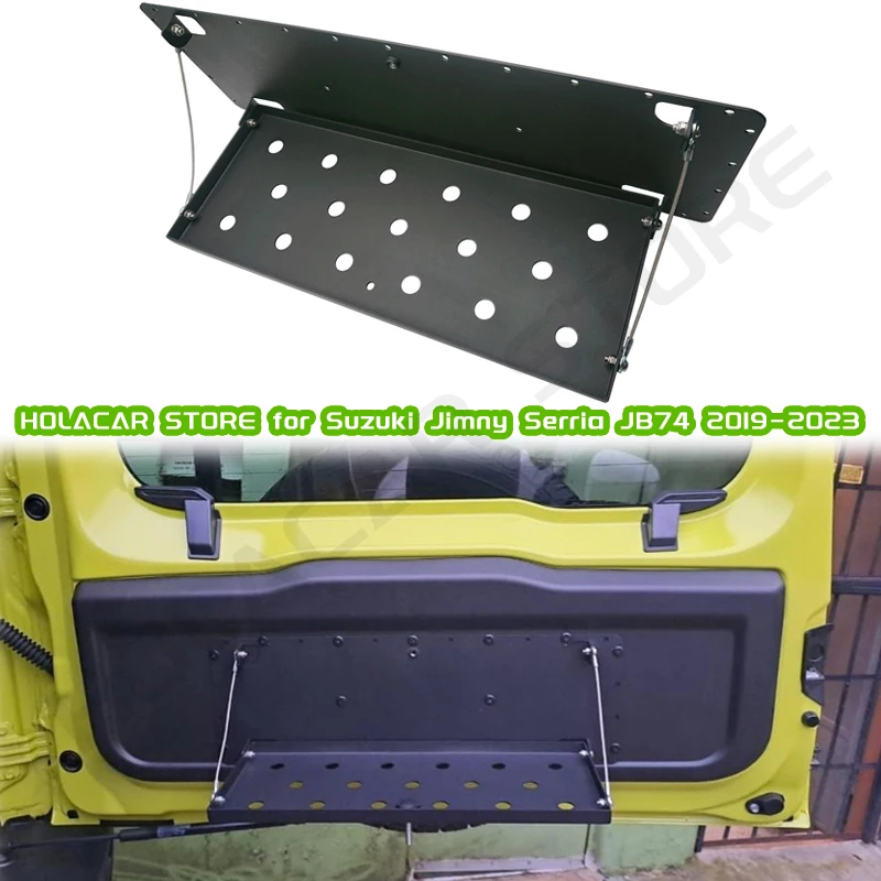 

Car Tailgate Foldable Organizer Racks Accessories For Suzuki Jimny 2019+ JB74 Rear Door Desk Table Support Storage Bracket Shelf