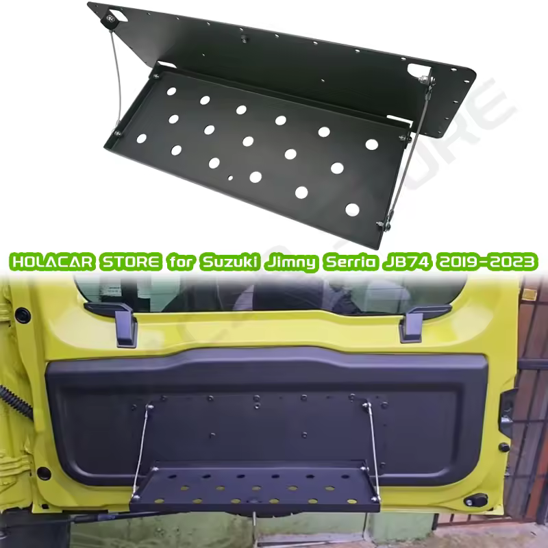 Porte arrière pliable pour Suzuki Jimny 2019 + JB74, porte arrière, table de bureau, support de rangement, étagère rapide, accessoires de hayon de voiture