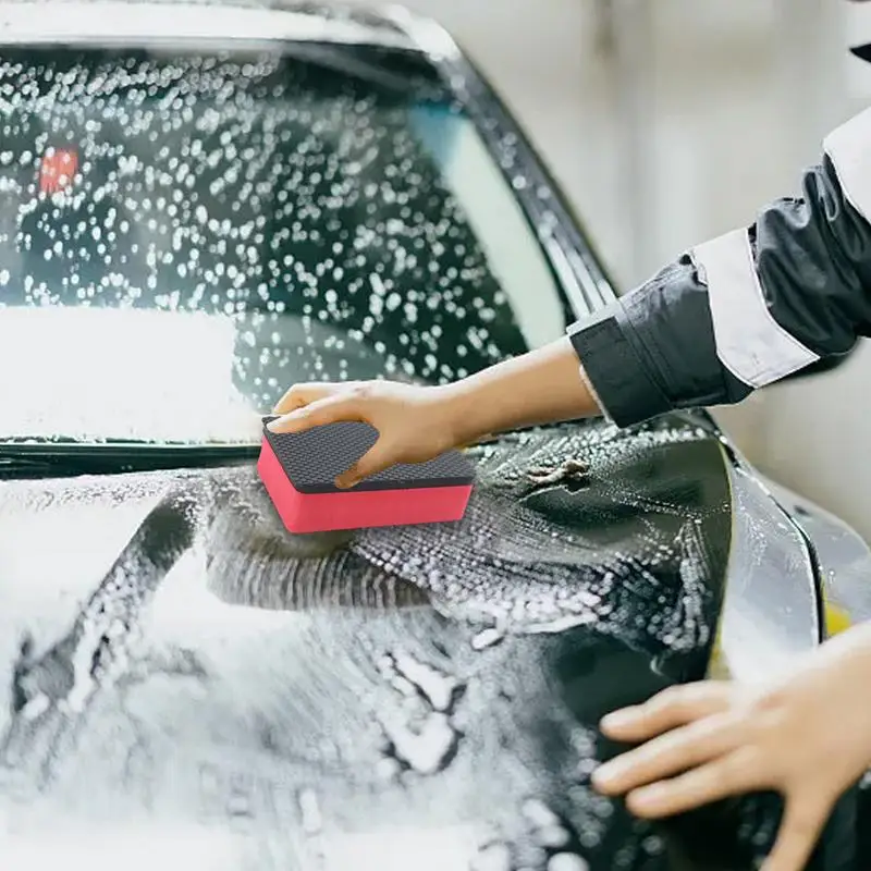 Almohadillas aplicadoras de cera de microfibra para coche, esponja de cera suave para detalles automáticos, espuma rectangular, almohadilla para el cuidado de la pintura del coche, pulido, limpieza automática