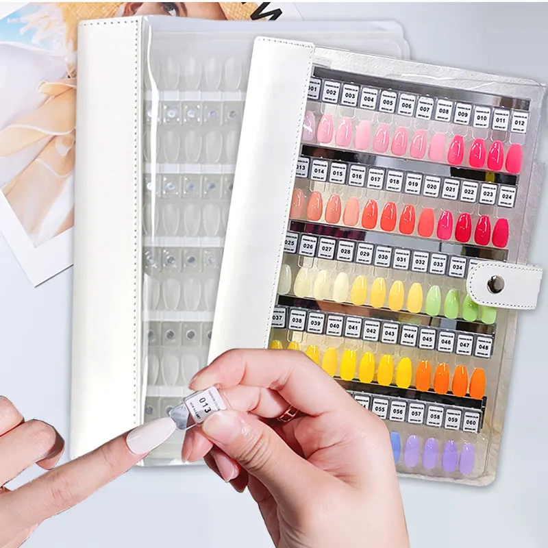 120/50 Color Magnetic Nail Tip Nail Art Swatch Book Color Showing Storage Book Large Acrylic Works Display Color Card Nail Tool