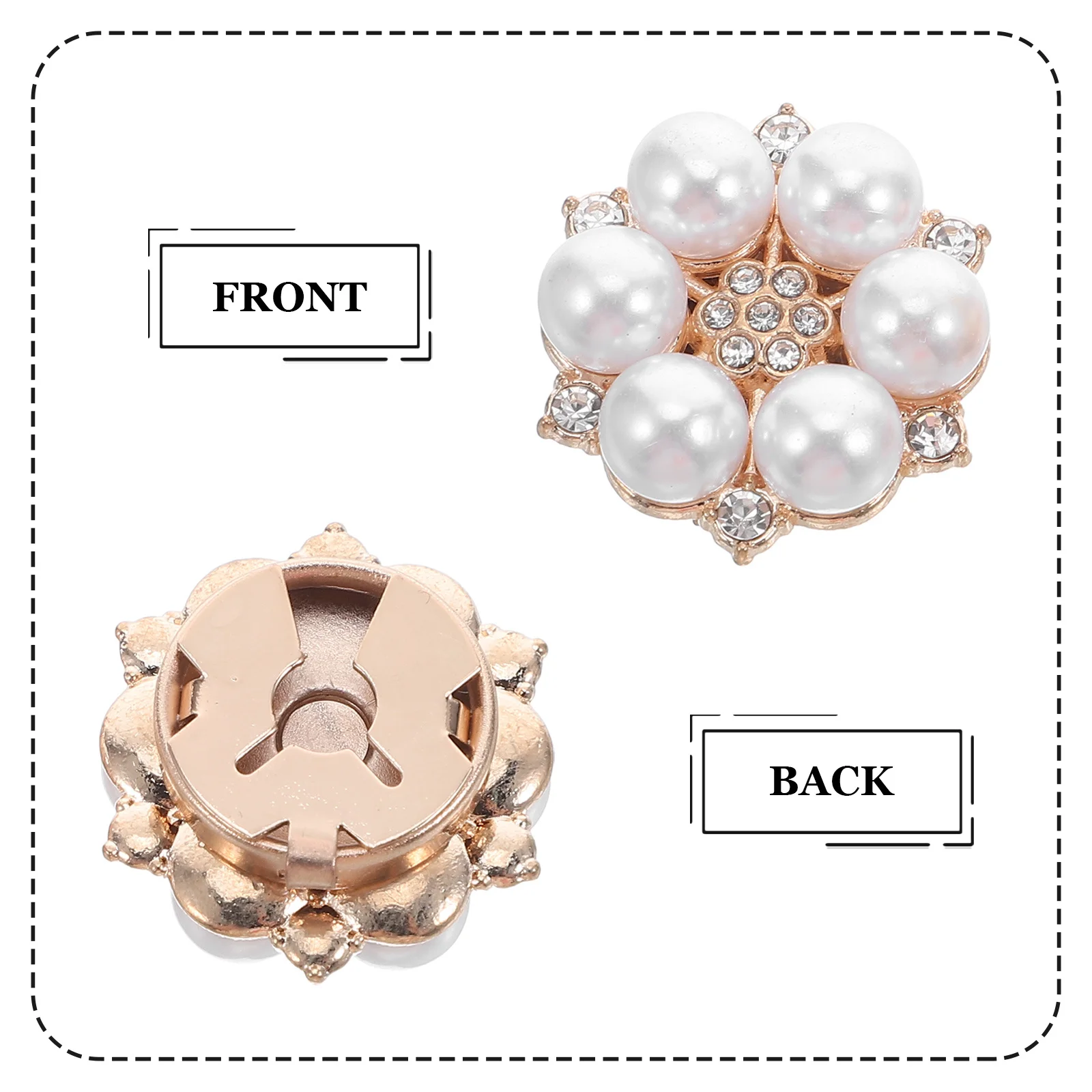 6 pezzi di bottoni decorativi per polsini, strass, perle, fiori, maniche, clip per camicie eleganti da uomo, accessori per spille da smoking