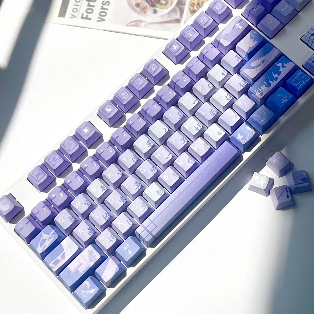 

Audio Monster Theme Keycap Blue Purple PBT Material Sublimation New Original Highly Mechanical Keyboard