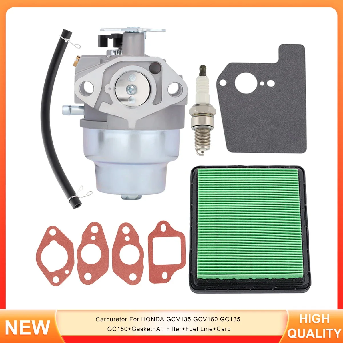 

Carburetor For HONDA GCV135 GCV160 GC135 GC160+Gasket+Air Filter+Fuel Line+Carb