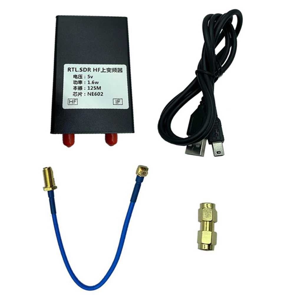 N09R RTL-SDR HF Upconverter NE602 125MHZ 1.6W 150K-30MHZ HF Upconverter لاستقبال RTL2383U RTL-SDR مع كابل التوصيل