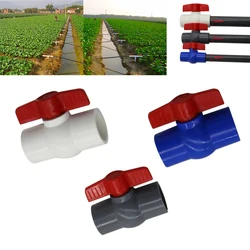 1Pc Inner Diameter 20mm PVC Ball Valve Garden Lawn Irrigation Aquarium Drainage System Water Switch Pipe Fitting White/Blue/Grey