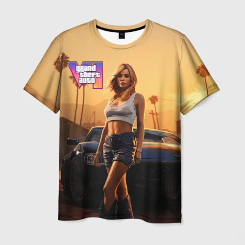 2024 New Summer Hot Gta 6 T-shirt Male 3D Grand Theft Auto VI Print Fashion Men/Women Short Sleeve Top Casual Style Tee Clothing