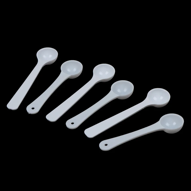 【SE】20PCS 1g White Plastic Food Grade PP Plastic DIY Baking Supplies Measuring Spoon Gram Scoop Food Baking Medicine Powder