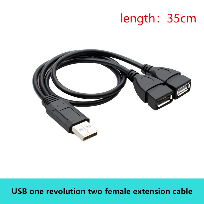 USB Cable Splitter Phone Charger Power Adapter Cord 2 Ports 1 Male To 2 Females USB Multiple Expander Charging Dock Plug