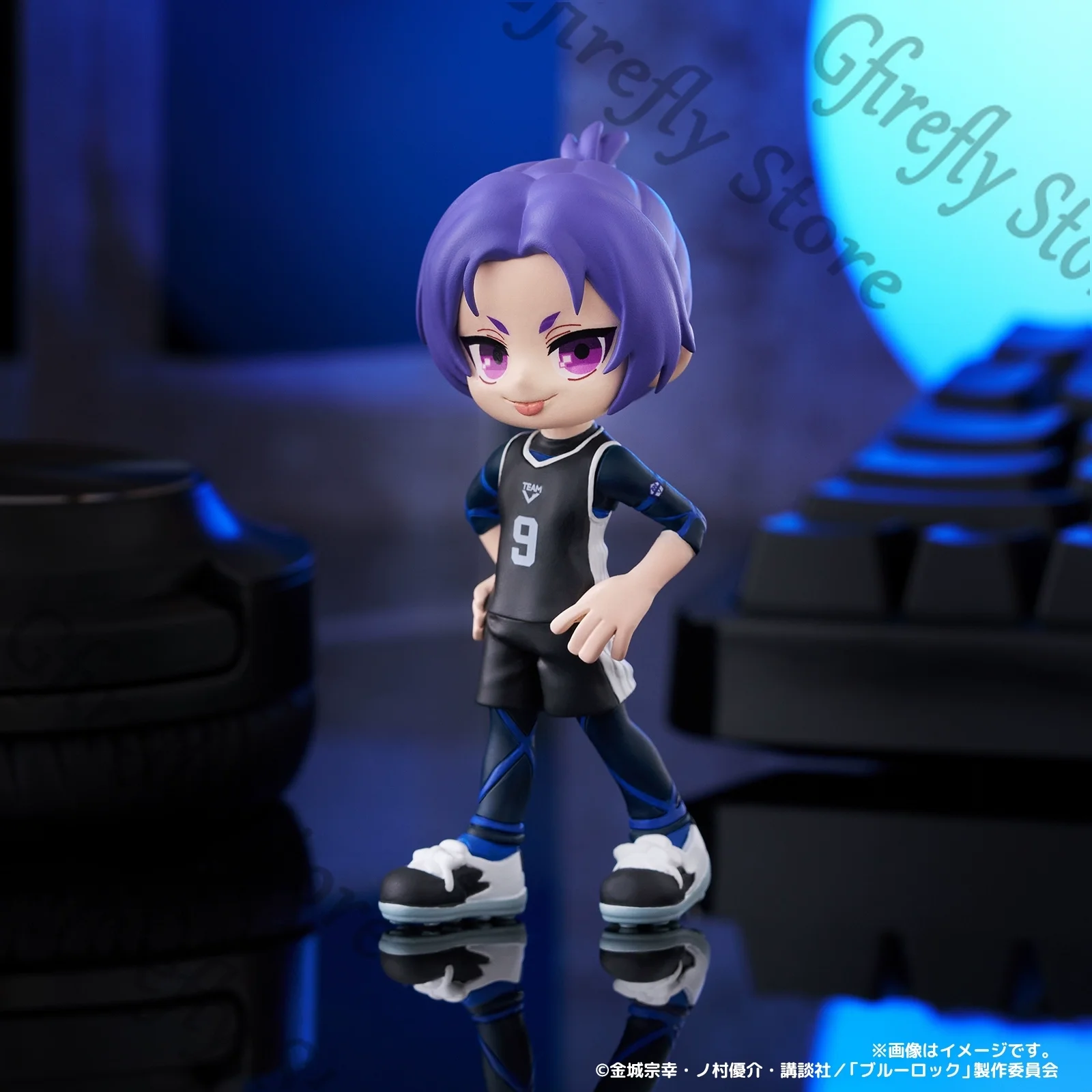 الأزرق قفل أنيمي Q-نسخة التماثيل Isagi Yoichi Chigiri Hyoma Nagi Seishiro Rin Itoshi تأثيري نموذج الحلي مجموعات المرآب #6
