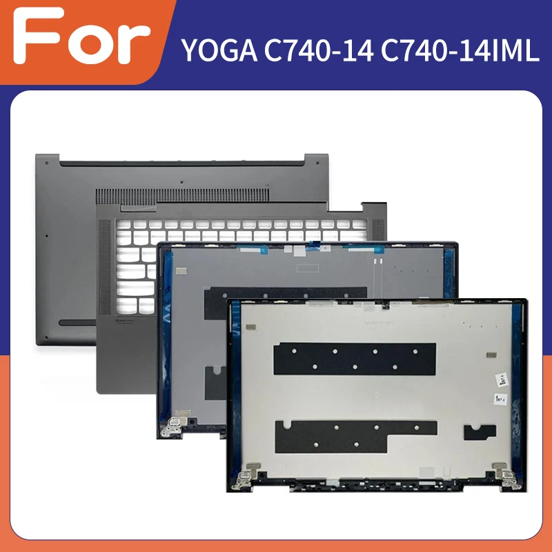 

Новая оригинальная задняя крышка ЖК-дисплея, упор для рук, верхняя крышка, нижняя часть корпуса для YOGA C740-14 C740-14IML, золотой и серый