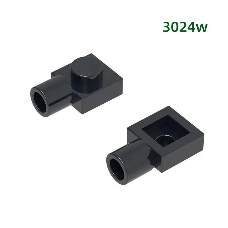 MOC 10 pièces 3024W 1x1 plaque spéciale blocs de construction Kit court 1 trou avec cylindre maison château briques particules jouets enfants cadeau