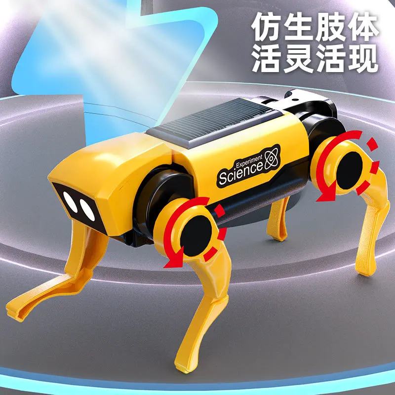 Diy Solar Powered Electric Machine Dog Snail Chimpanzee Children'S Assembled Toy Puzzle Robot You Can Walk Just By Sunbathing