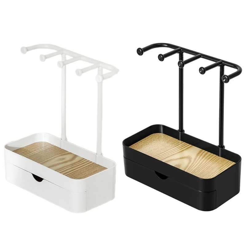 

Portable Jewelry Display Organizers with Hook and Drawer for Accessory Storage