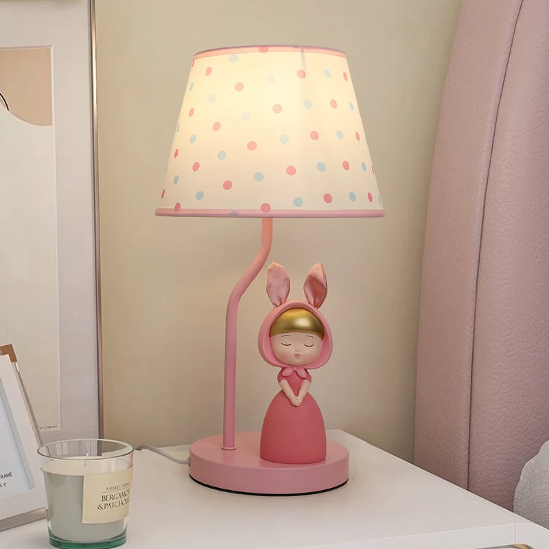 Cute cartoon little princess children's eye care table lamp girl's birthday gift children's room bedside lamps night light