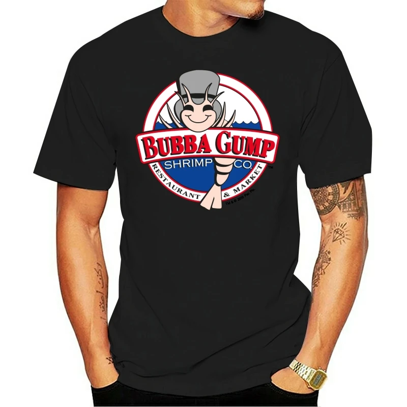 Casual Men T-Shirt Bubba Gump Shrimp Co 100% Cotton Top Men Short Sleeve Plus Size 3XL Tee Shirts Man Top Designer Geek T Shirts