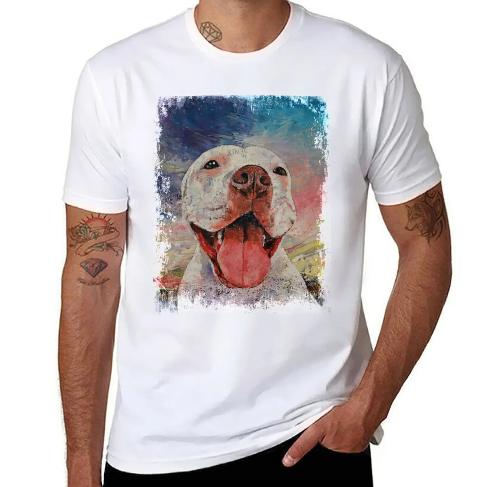 

Pitbull T-Shirt t shirts for man cotton soft t shirt men 100% cotton luxury brand T-Shirt