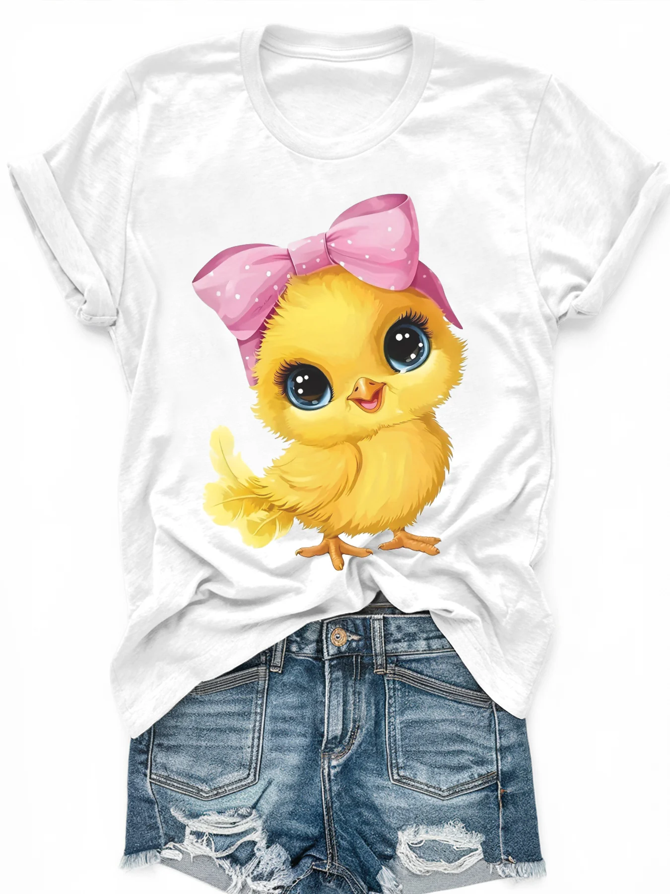 

Women's PLUS-size Printed Short-sleeved T-shirt, Loose and Casual, Soft, Comfortable and Breathable, Outdoor Sports