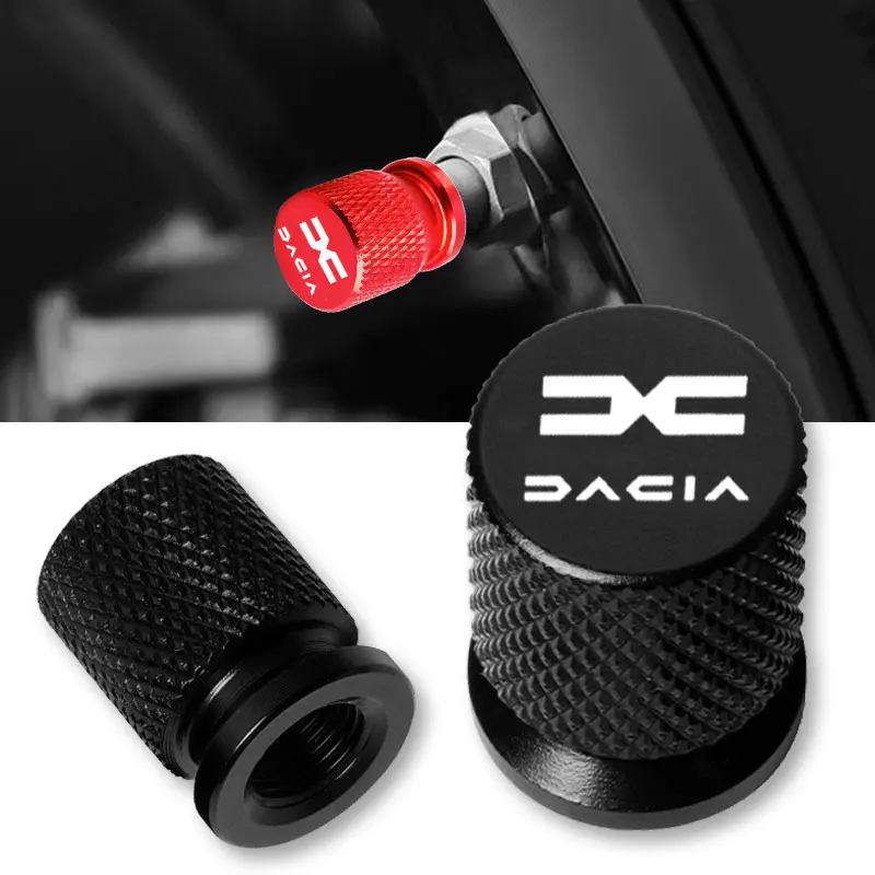 4pcs Car Wheel Tire Valve Caps Tyre Rim Stem Covers Accessories For Dacia Logo Duster Logan Lodgy Sandero Stepway Dokker