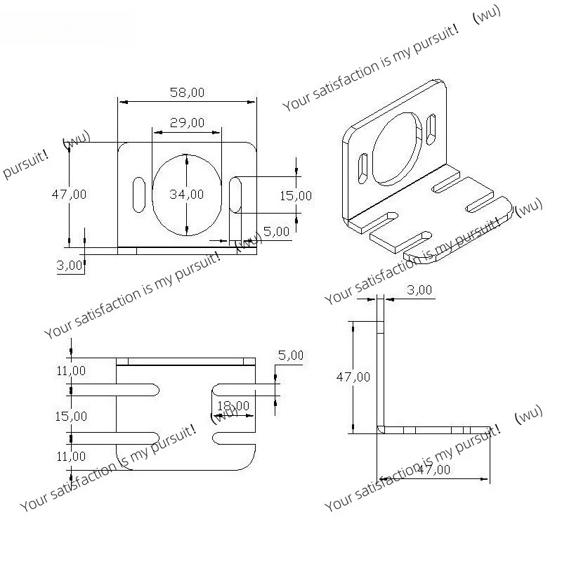 

3420 DC motor bracket, high-speed motor mounting seat, small motor fixing seat, mounting accessories