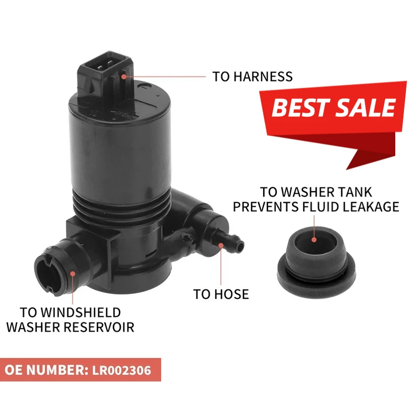 

Front Rear Windshield Washer Motor Pump For Land Rover Freelander 2 L359 2.0T 2.2T 3.2L 204PT 224DT LR002306