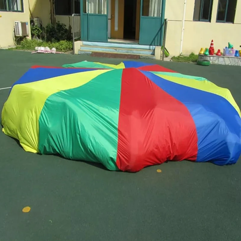 2-6M Kids Play Parachute Rainbow Outdoor Children Games Fun Playground Kindergarten School Group Exercise Cooperative Activities