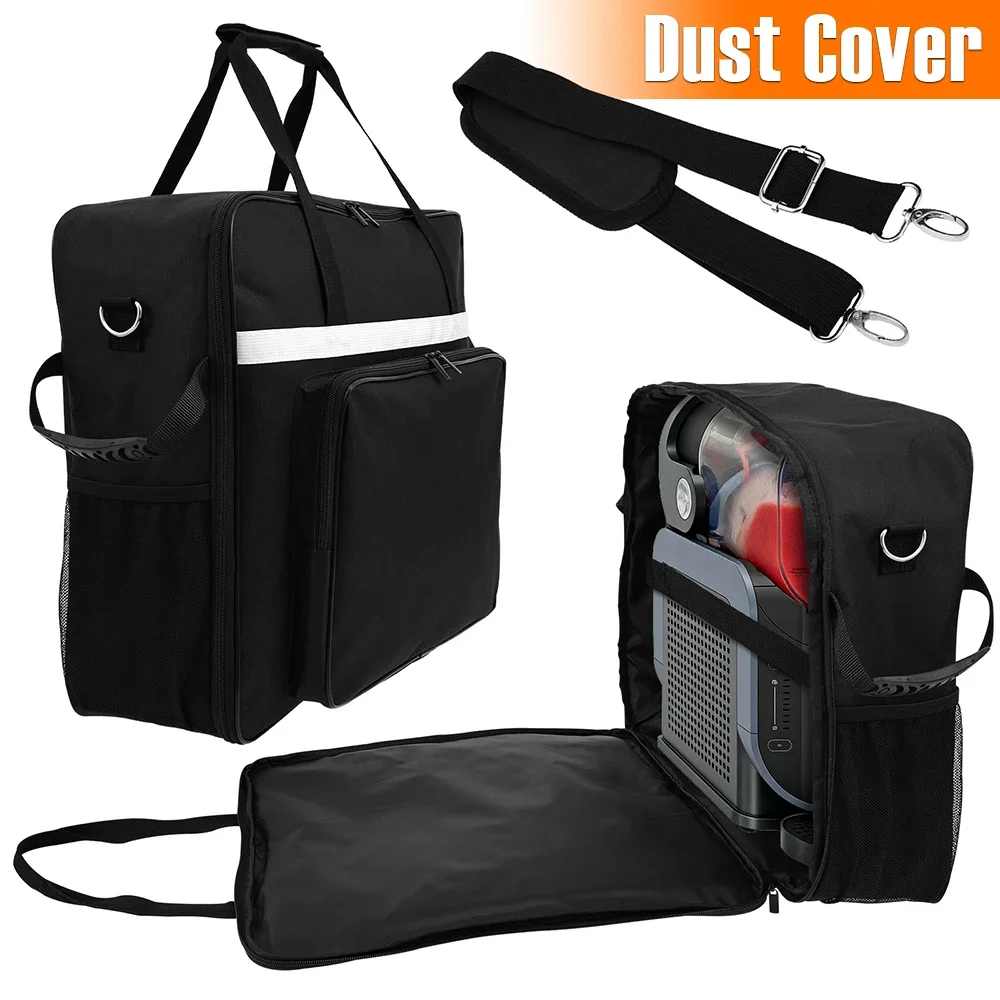 

Slushie Machine Bag Oxford Cloth Waterproof Carrying Bag with Shoulder Strap and Pockets Fruit and Vegetable Mixer Dust Cover